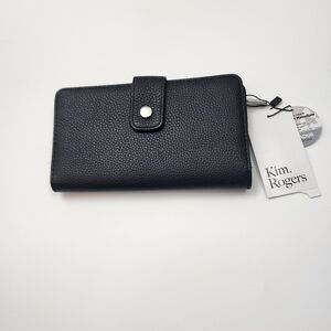 Kim Rogers All In One Wallet 8 X 5 New With Tags Black One Size
